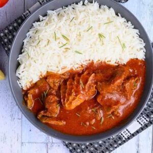 order white rice and stew in Doha Qatar