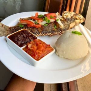 Order for banku and fish from kokos kitchen restaurant doha