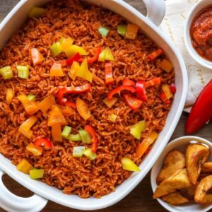 order ghana jollof rice from kokos kitchen doha